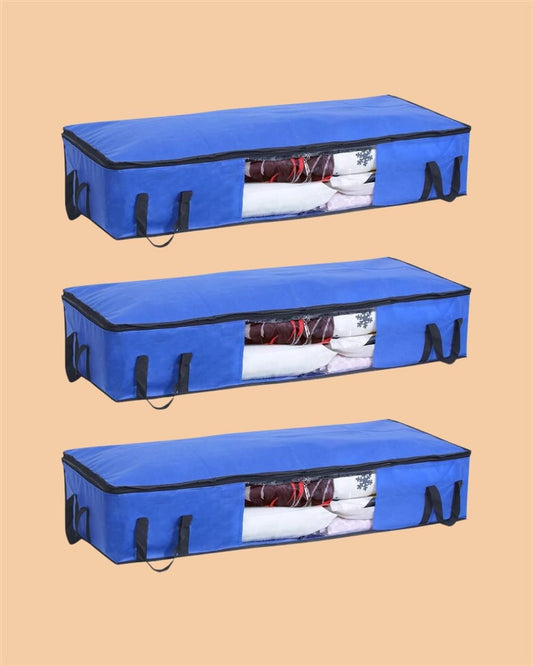 Storage Bag - Foldable Long Underbed Storage Bag Pack of 3
